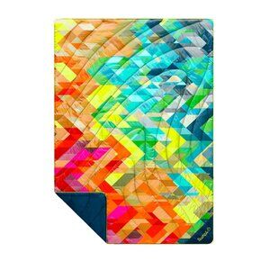 Rumpl Puffy Blanket with Rainbow Chevron Pattern - Brand New - Never Used